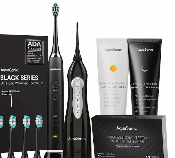 AquaSonic Black Series Ultrasonic Whitening Toothbrush