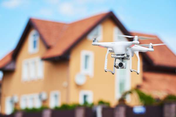Flying a drone over private property